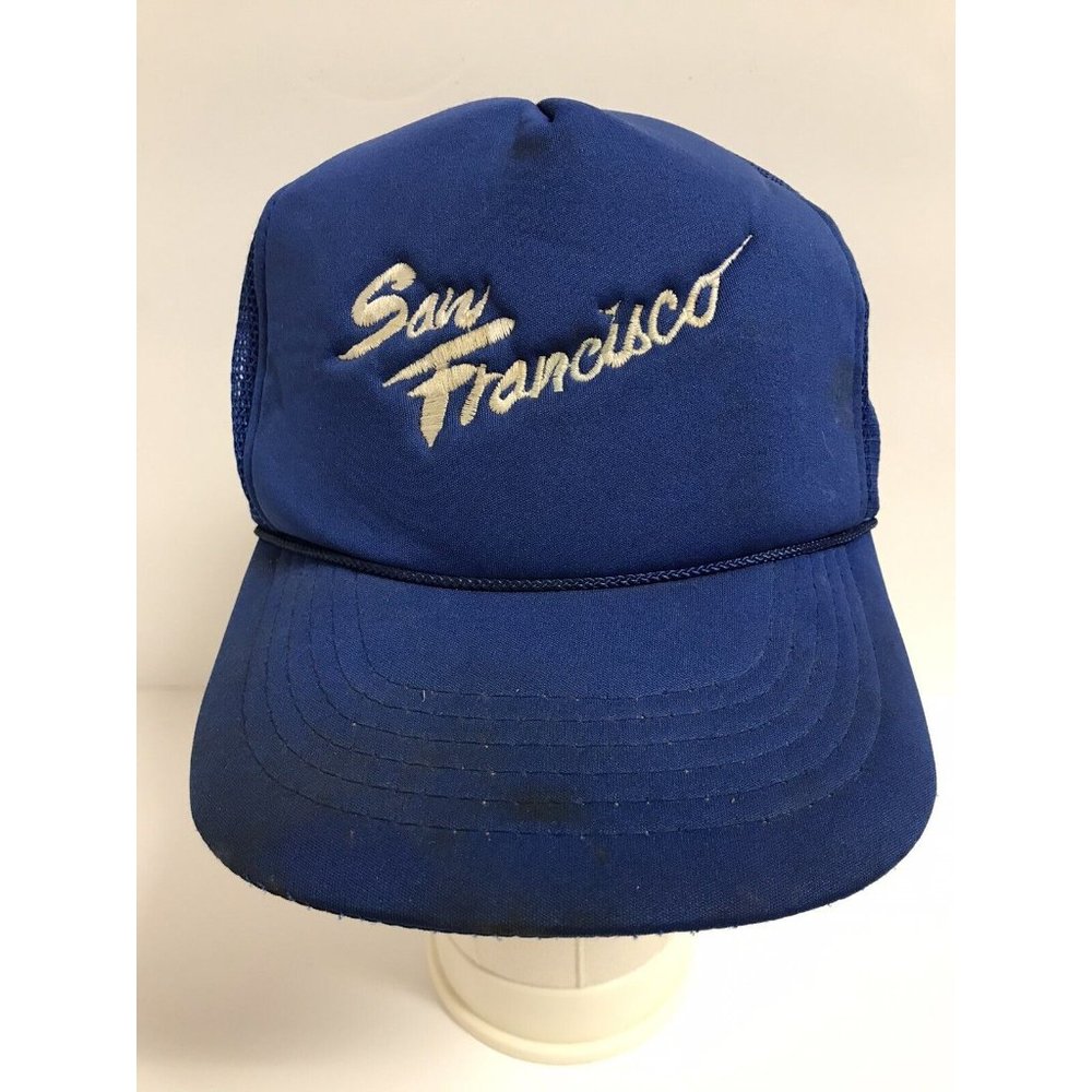 Vintage San Francisco Blue Mesh Snapback Trucker Hat